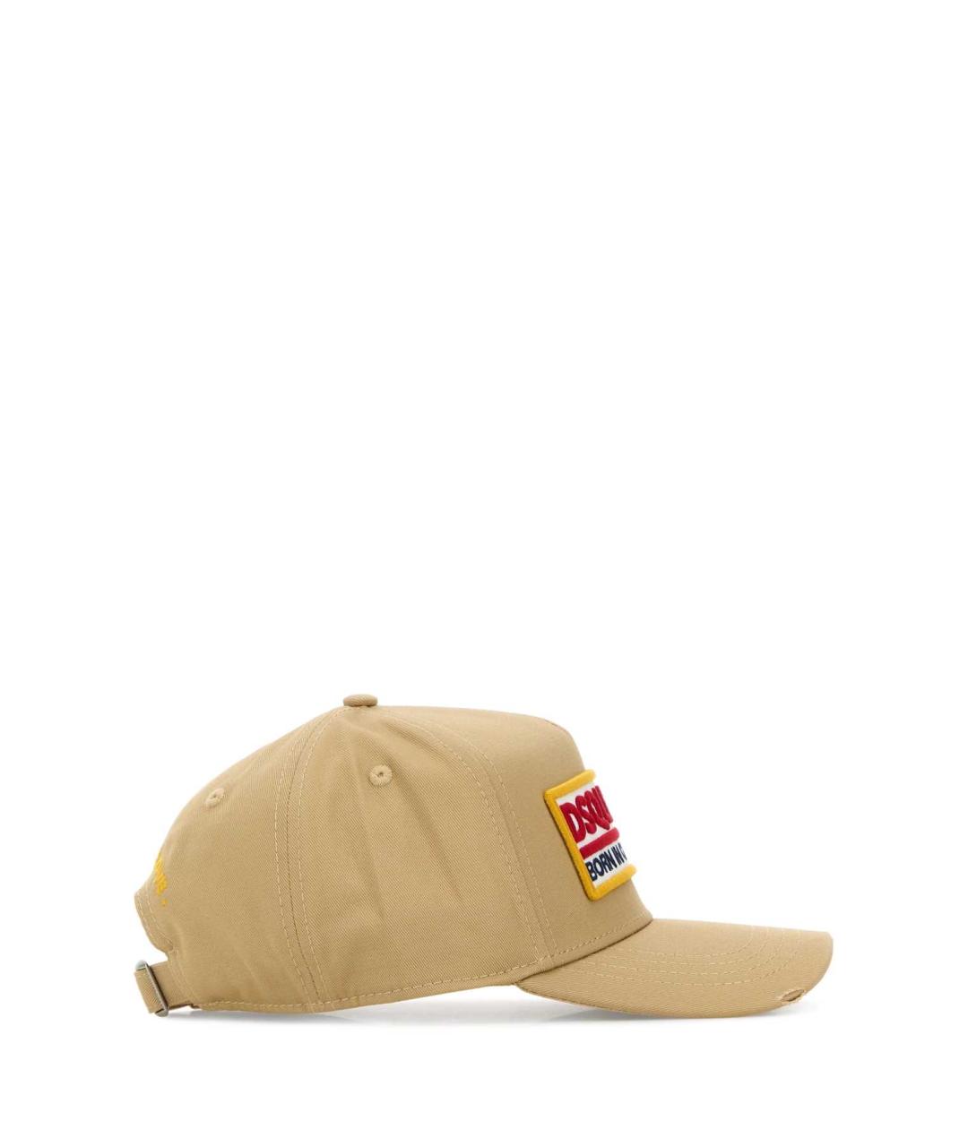 DSQUARED2 Бежевая хлопковая кепка/бейсболка, фото 2