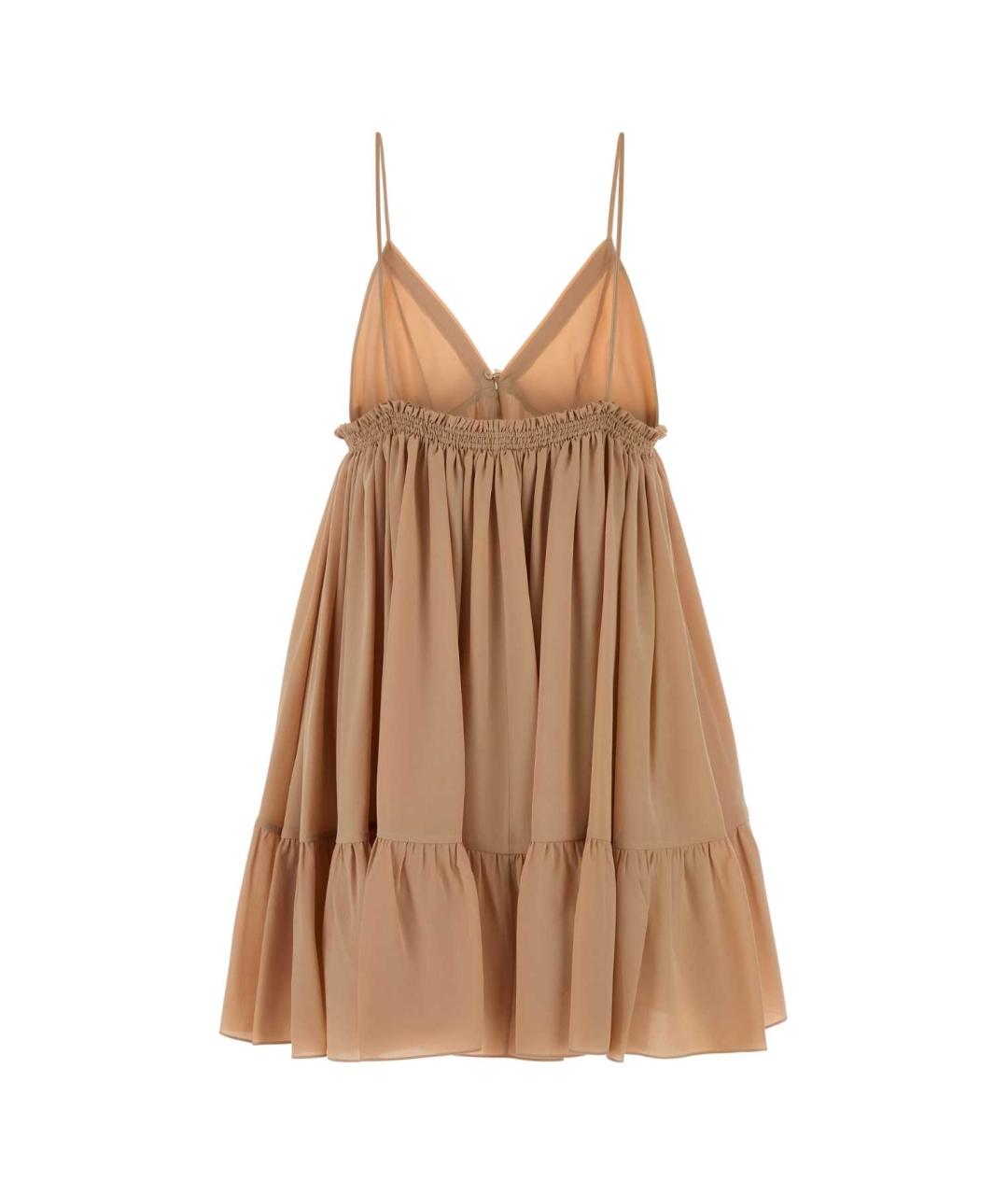 CHLOE Бежевое шелковое платье, фото 2