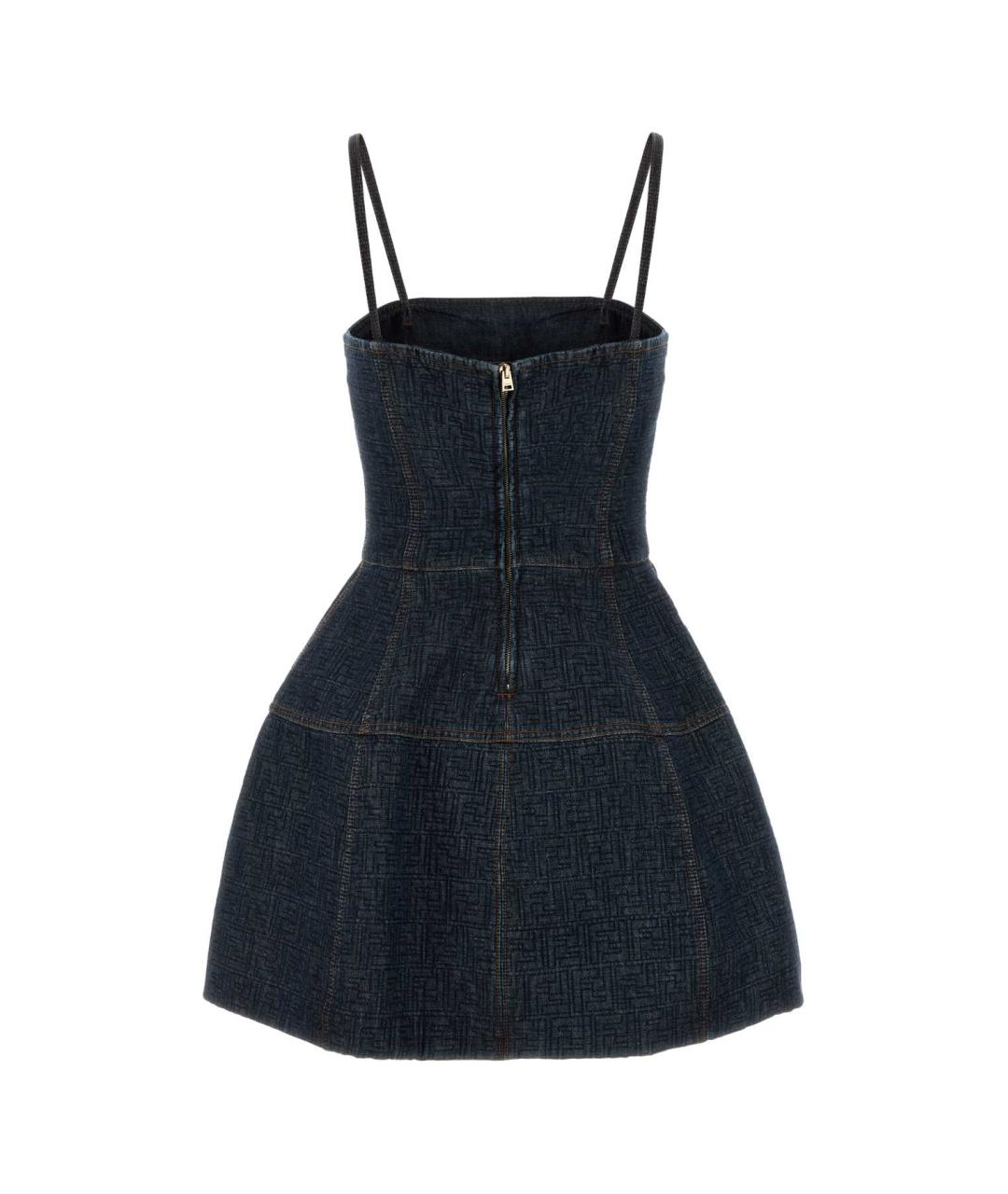 FENDI Синее хлопковое повседневное платье, фото 2