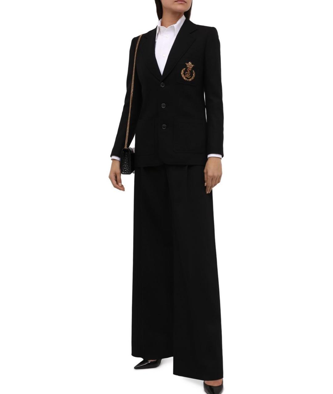 SAINT LAURENT Черный шерстяной жакет/пиджак, фото 2