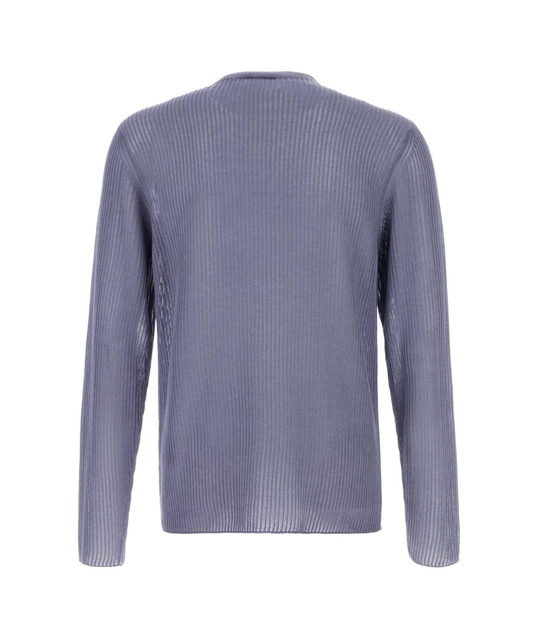 GIORGIO ARMANI Голубой шелковый джемпер / свитер, фото 2