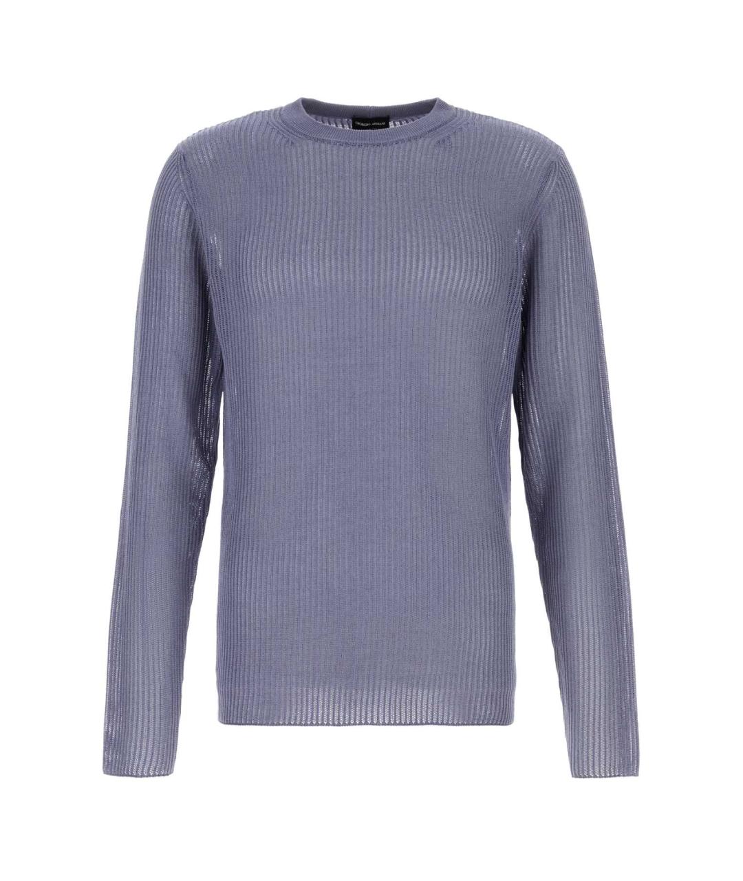 GIORGIO ARMANI Голубой шелковый джемпер / свитер, фото 1