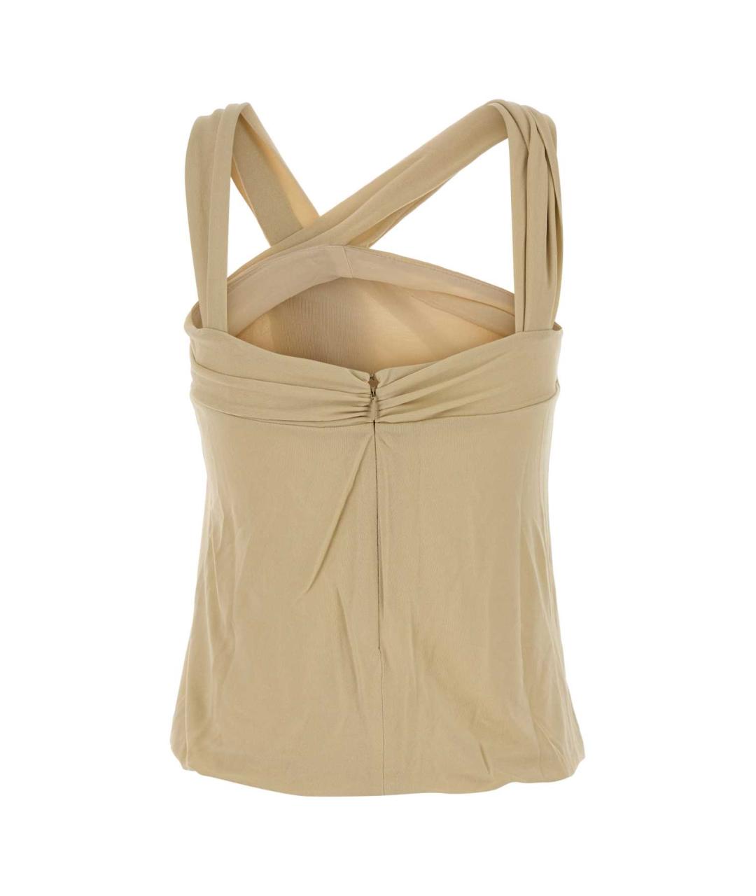 ISABEL MARANT Бежевая вискозная майка, фото 2