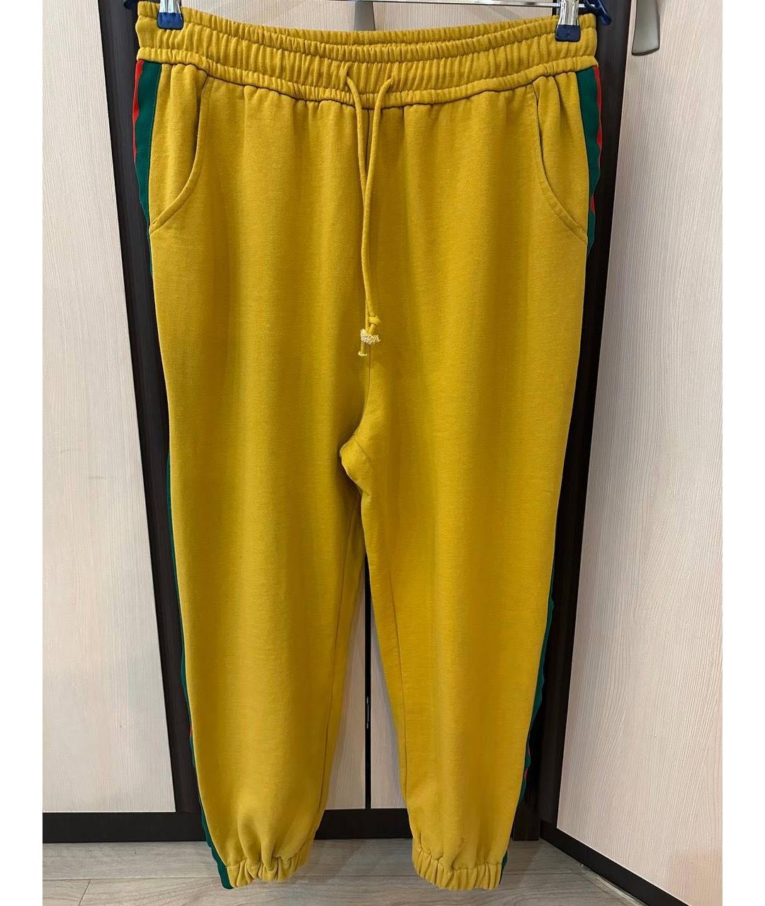 GUCCI Горчичный хлопковый спортивный костюм, фото 2