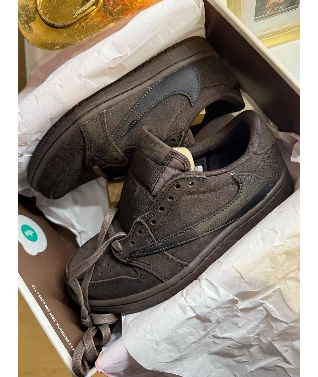 JORDAN Коричневые замшевые кроссовки, фото 5