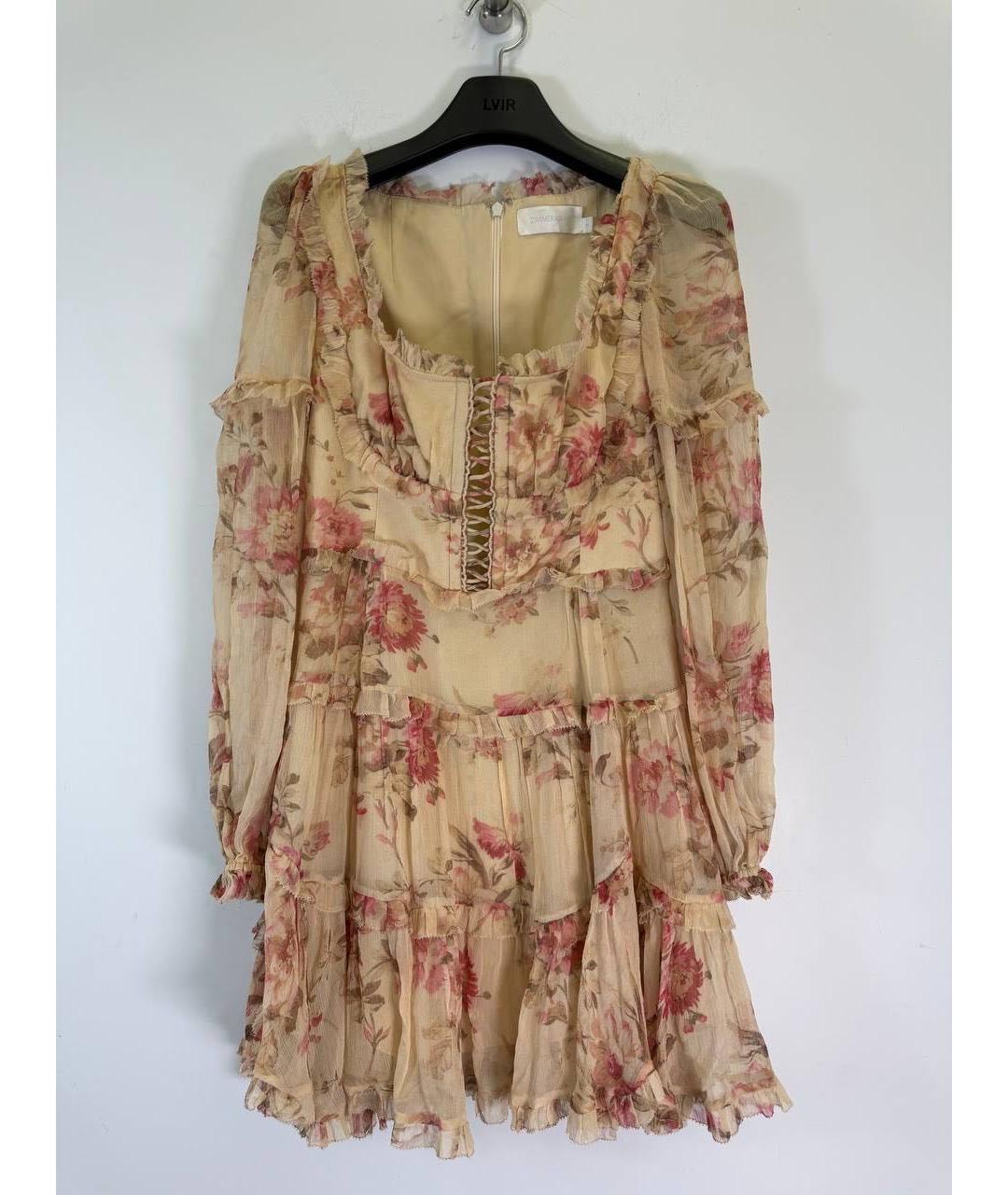 ZIMMERMANN Мульти шифоновое коктейльное платье, фото 4