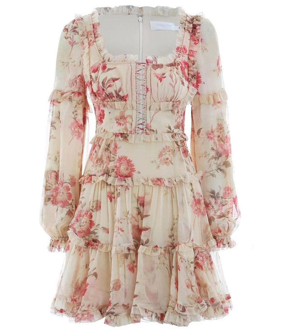 ZIMMERMANN Мульти шифоновое коктейльное платье, фото 1