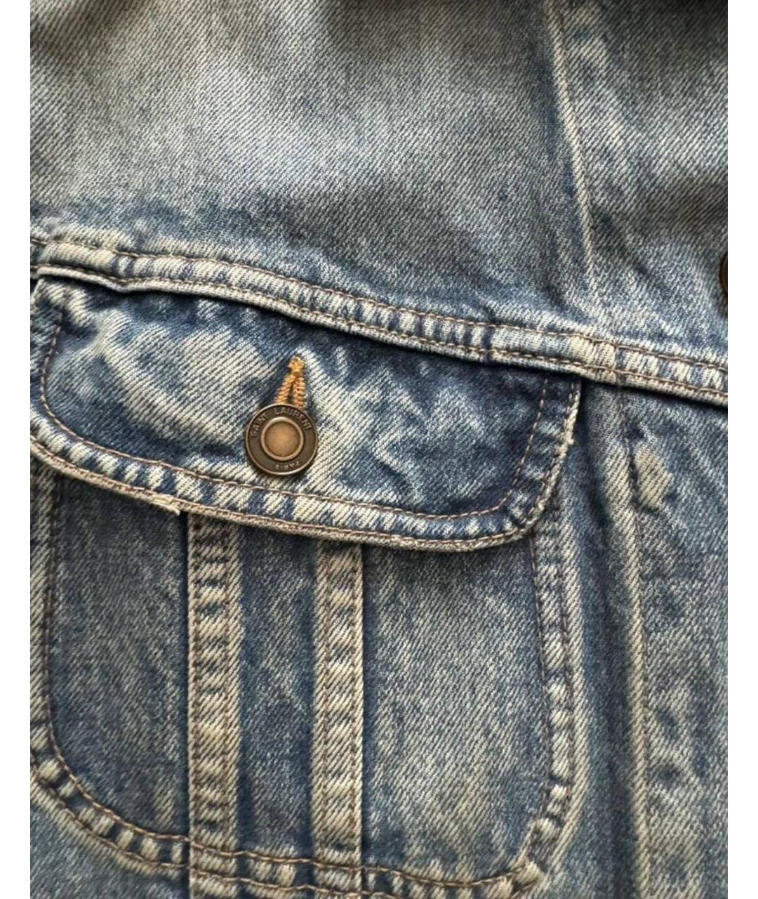 SAINT LAURENT Голубая деним куртка, фото 3