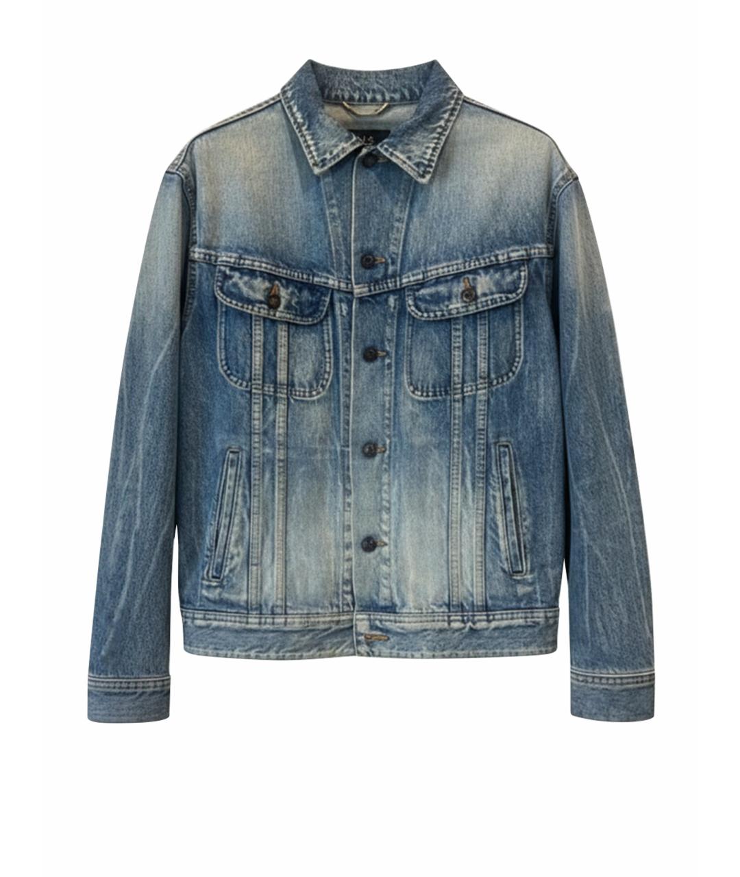 SAINT LAURENT Голубая деним куртка, фото 1