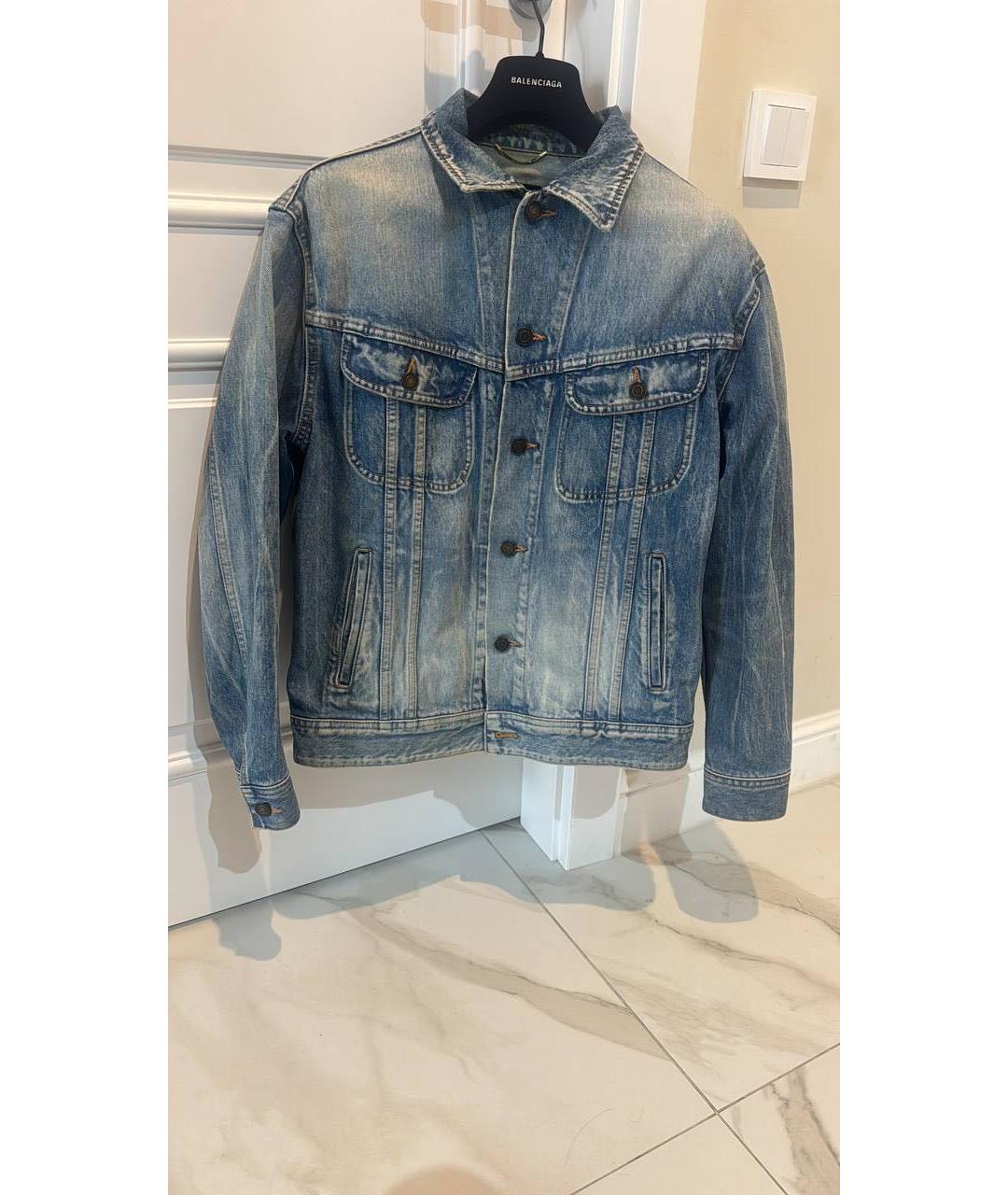 SAINT LAURENT Голубая деним куртка, фото 5