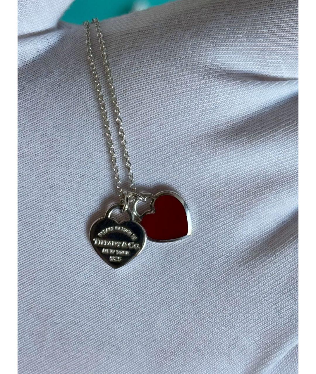 TIFFANY&CO Красная серебряная подвеска, фото 6