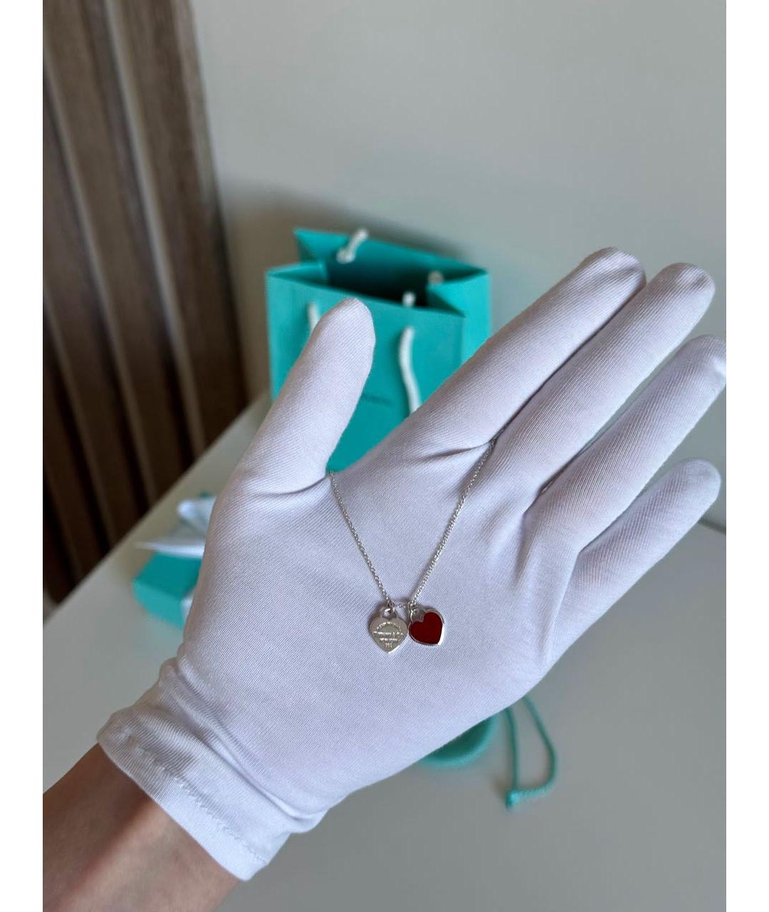 TIFFANY&CO Красная серебряная подвеска, фото 2