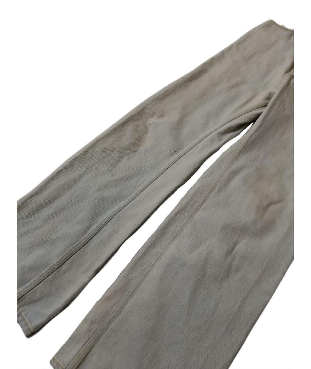 MAISON MARGIELA Серые хлопковые прямые джинсы, фото 6