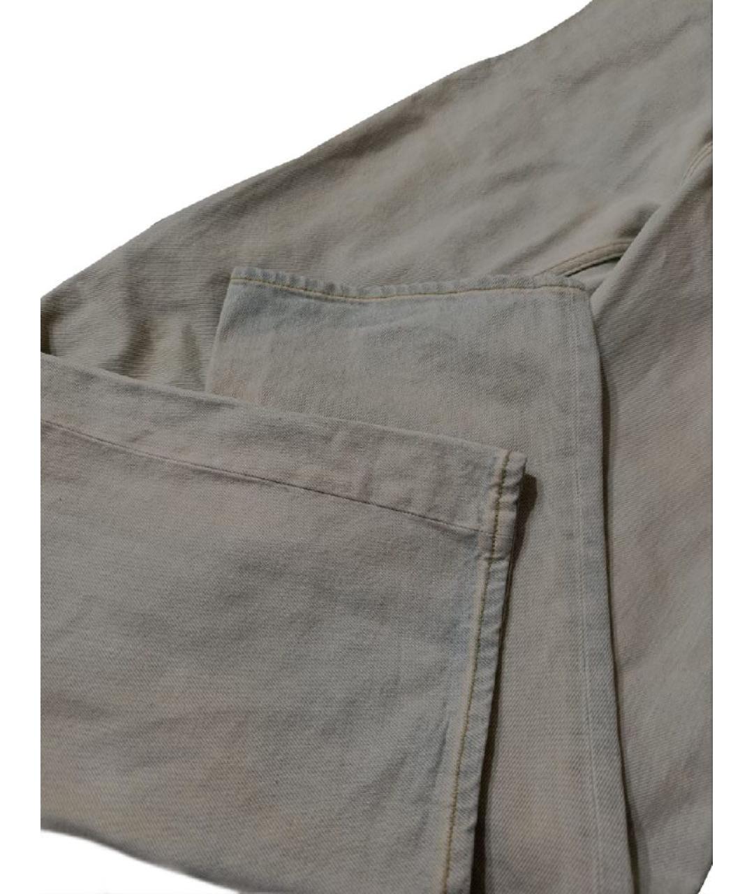 MAISON MARGIELA Серые хлопковые прямые джинсы, фото 5