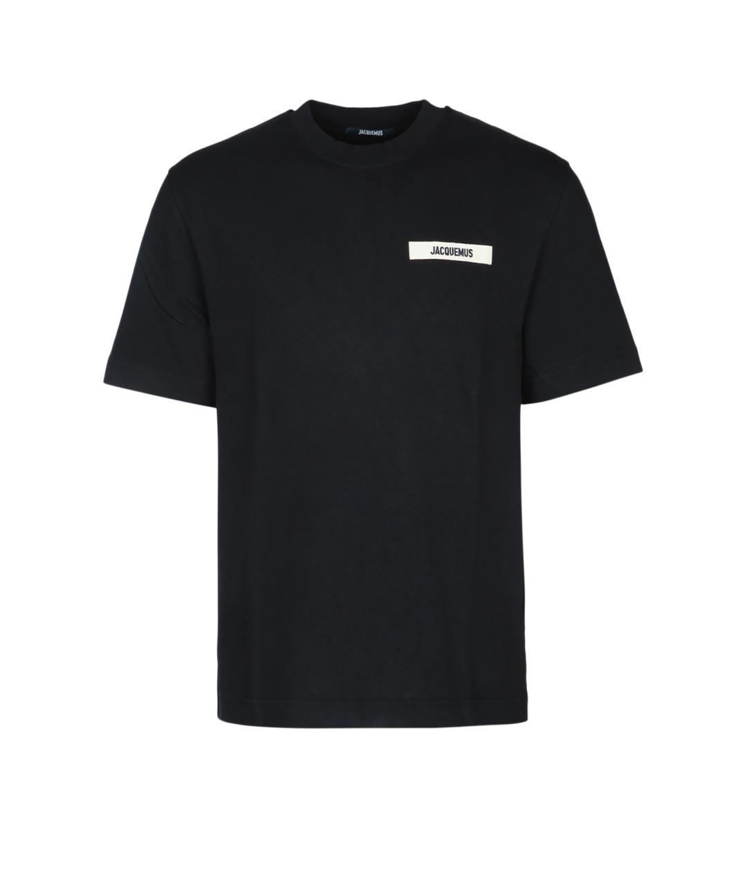 JACQUEMUS Черная хлопковая футболка, фото 1