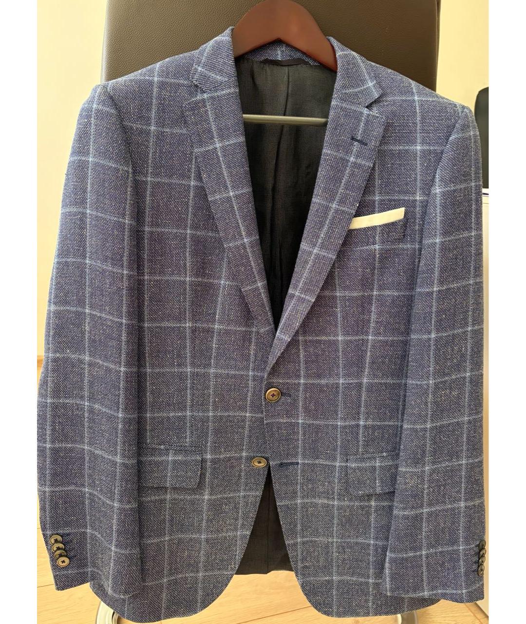 HUGO BOSS Синий шерстяной пиджак, фото 8