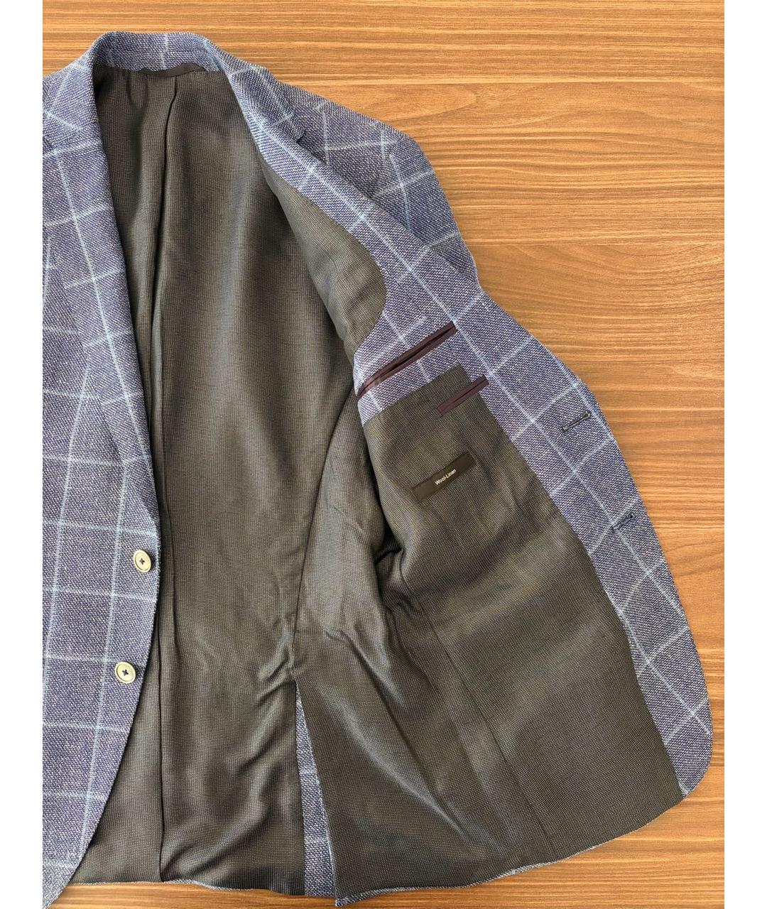 HUGO BOSS Синий шерстяной пиджак, фото 5