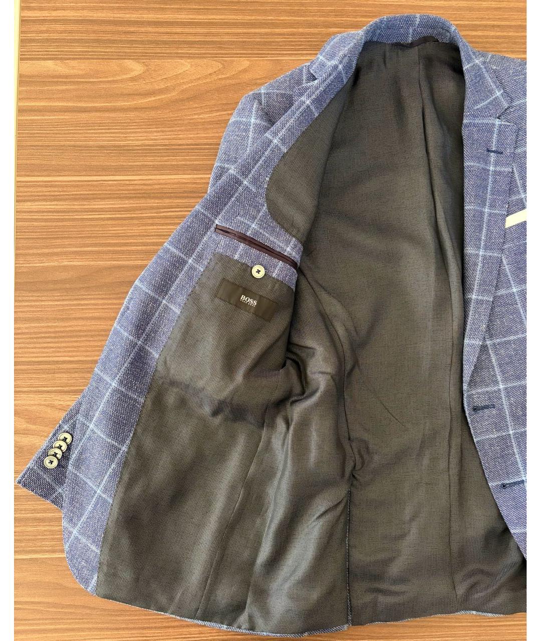 HUGO BOSS Синий шерстяной пиджак, фото 6