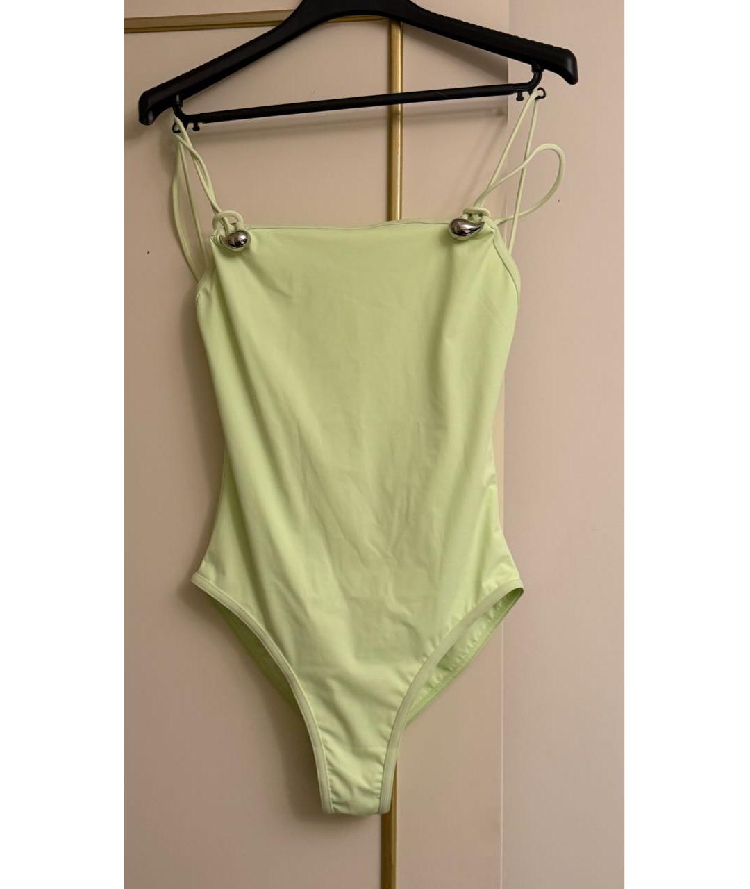 BOTTEGA VENETA Салатовый полиамидовый купальник, фото 6