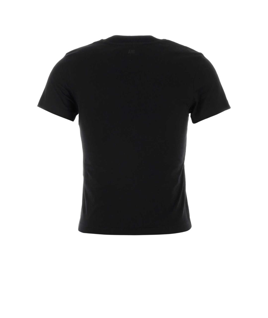 Ami Paris Черная хлопковая футболка, фото 2