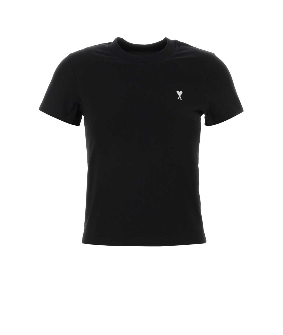 Ami Paris Черная хлопковая футболка, фото 1