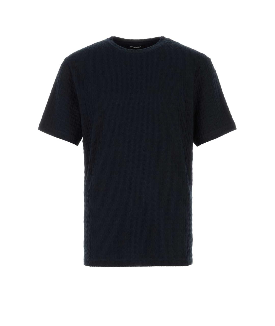 GIORGIO ARMANI Синяя вискозная футболка, фото 1