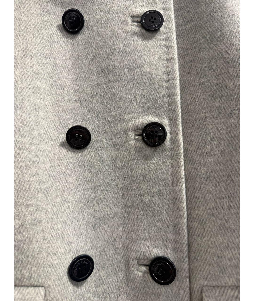 LORO PIANA Серое кашемировое пальто, фото 3