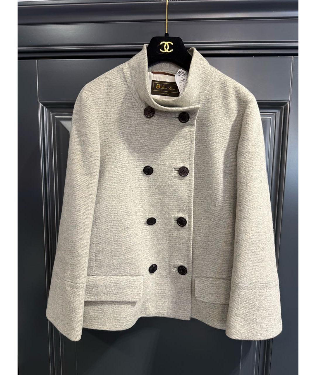 LORO PIANA Серое кашемировое пальто, фото 2