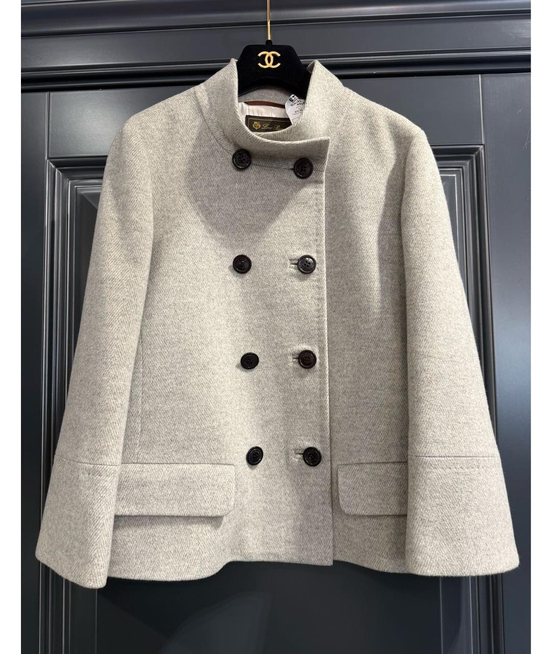 LORO PIANA Серое кашемировое пальто, фото 5