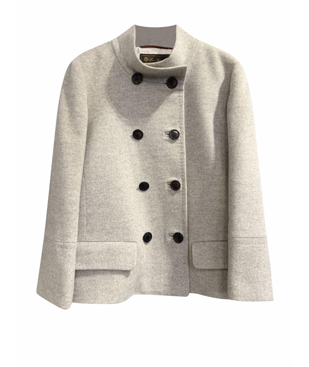 LORO PIANA Серое кашемировое пальто, фото 1