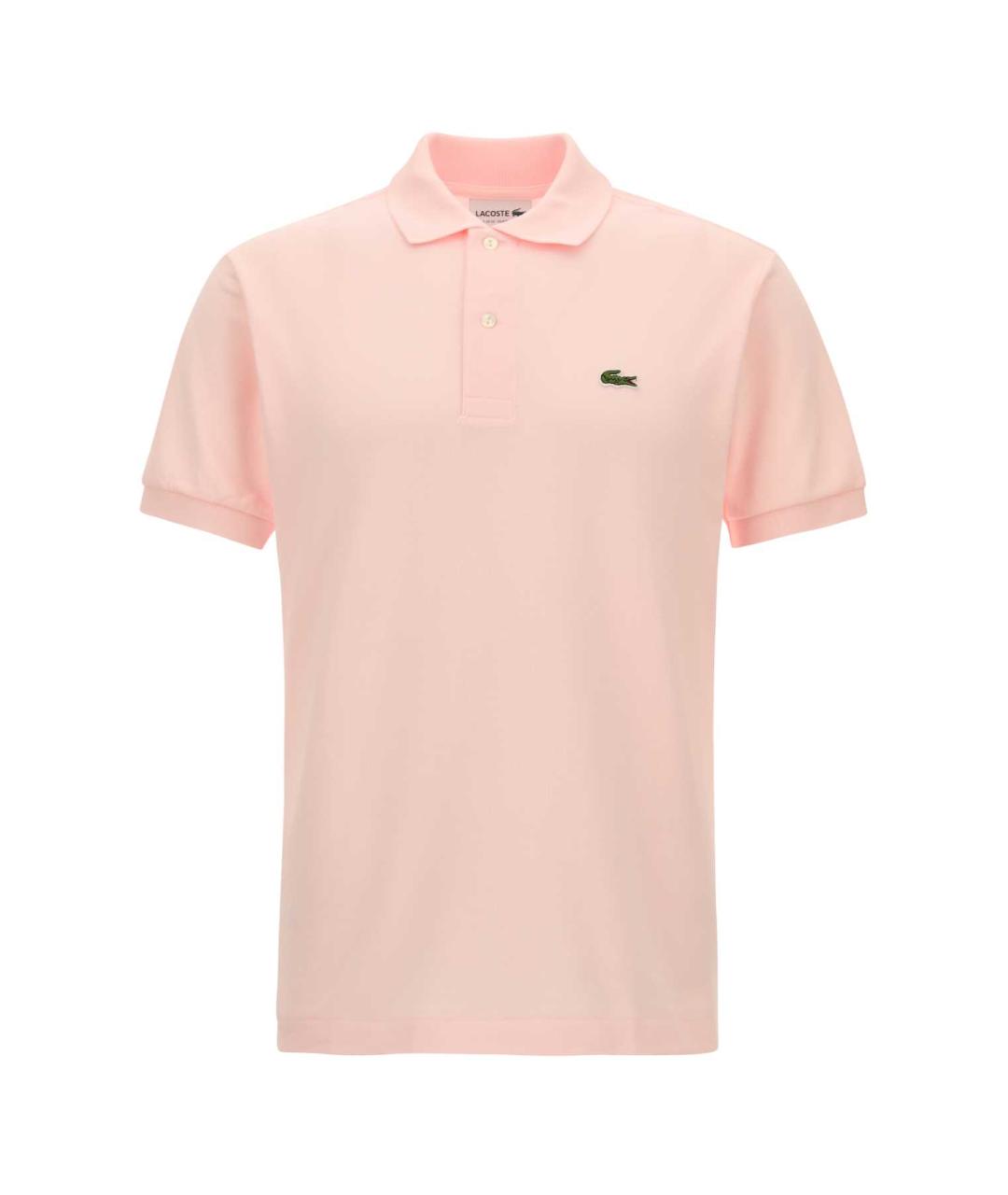 LACOSTE Розовое хлопковое поло с коротким рукавом, фото 1