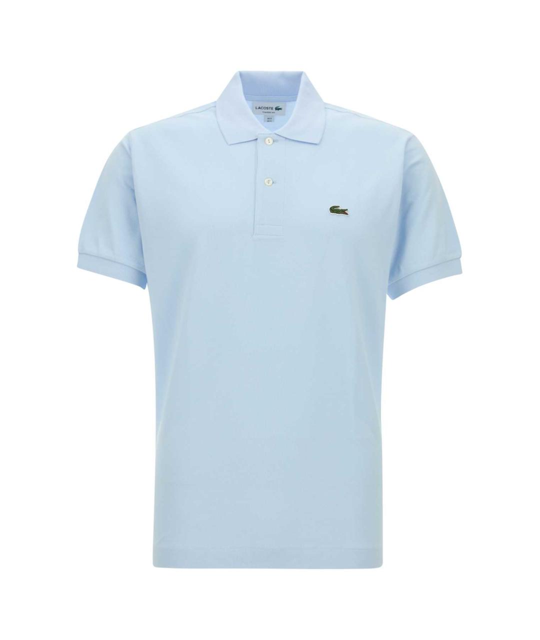LACOSTE Голубое хлопковое поло с коротким рукавом, фото 1