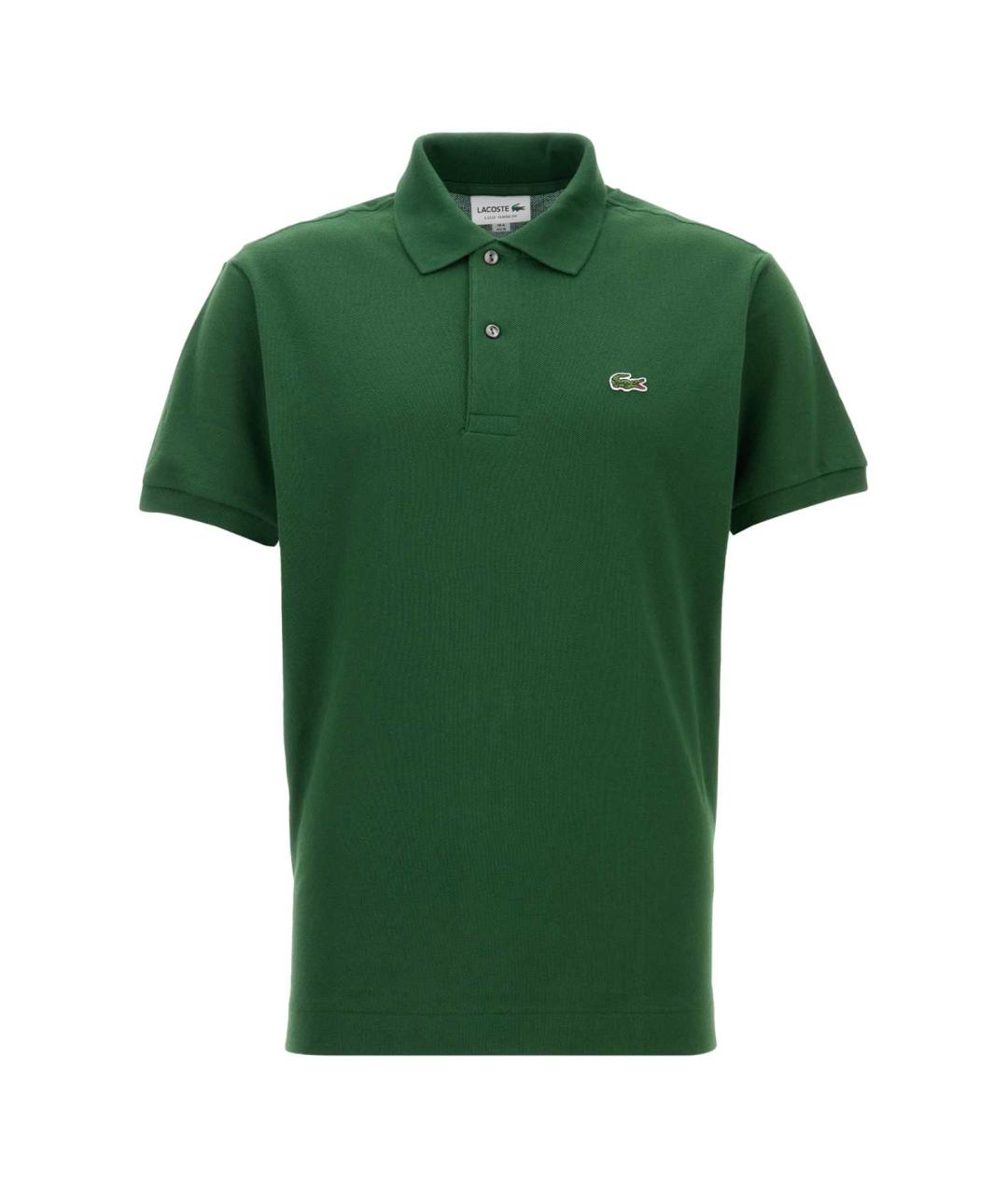 LACOSTE Зеленые хлопковое поло с коротким рукавом, фото 1