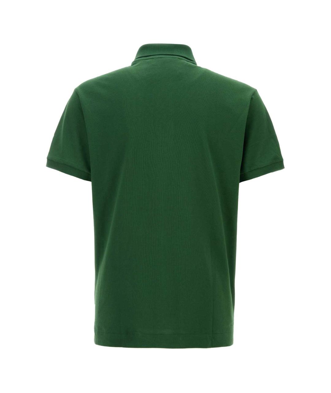 LACOSTE Зеленые хлопковое поло с коротким рукавом, фото 2