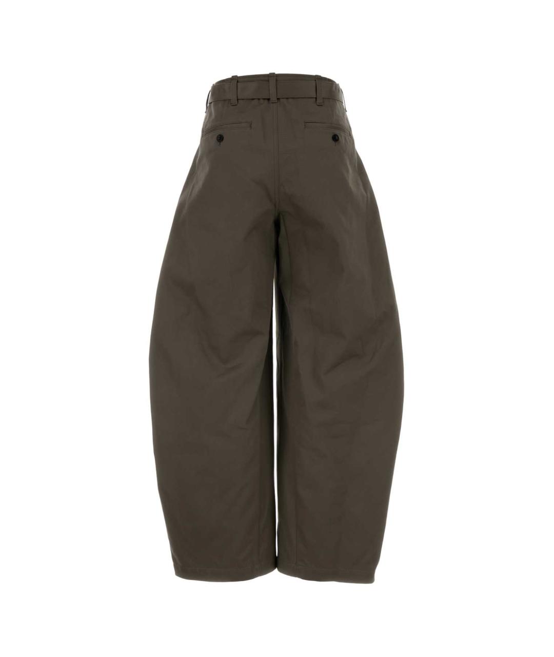 SACAI Коричневые хлопковые прямые брюки, фото 2