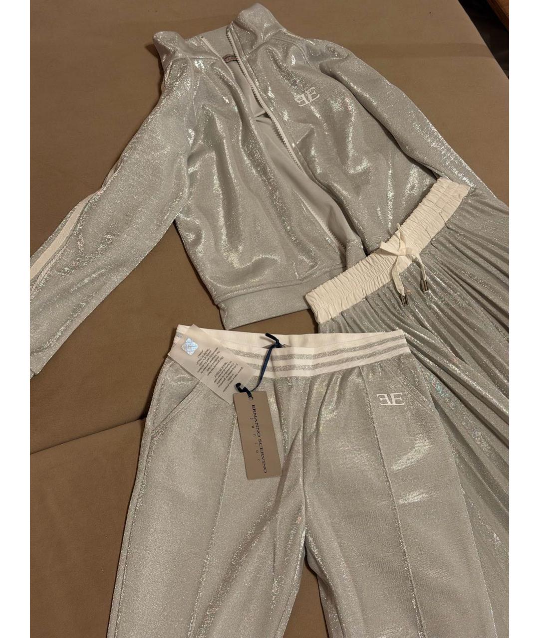 ERMANNO SCERVINO Серебрянный вискозный комплект, фото 8