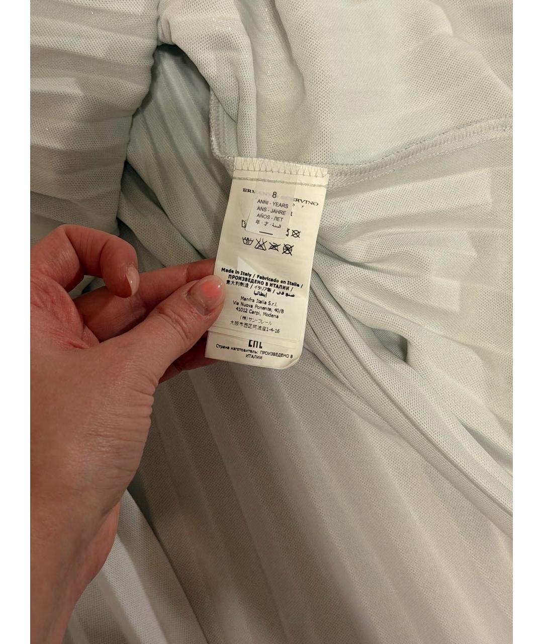 ERMANNO SCERVINO Серебрянный вискозный комплект, фото 4