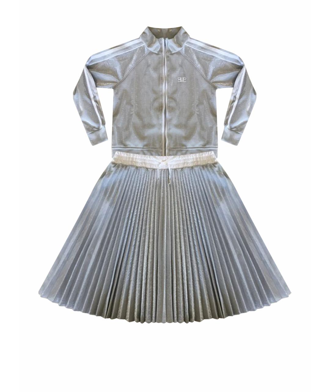 ERMANNO SCERVINO Серебрянный вискозный комплект, фото 1