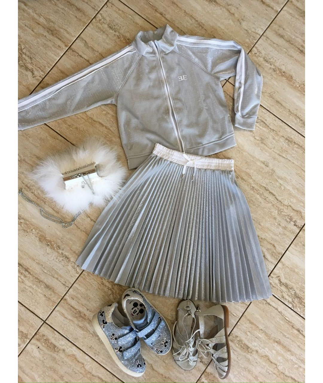 ERMANNO SCERVINO Серебрянный вискозный комплект, фото 9