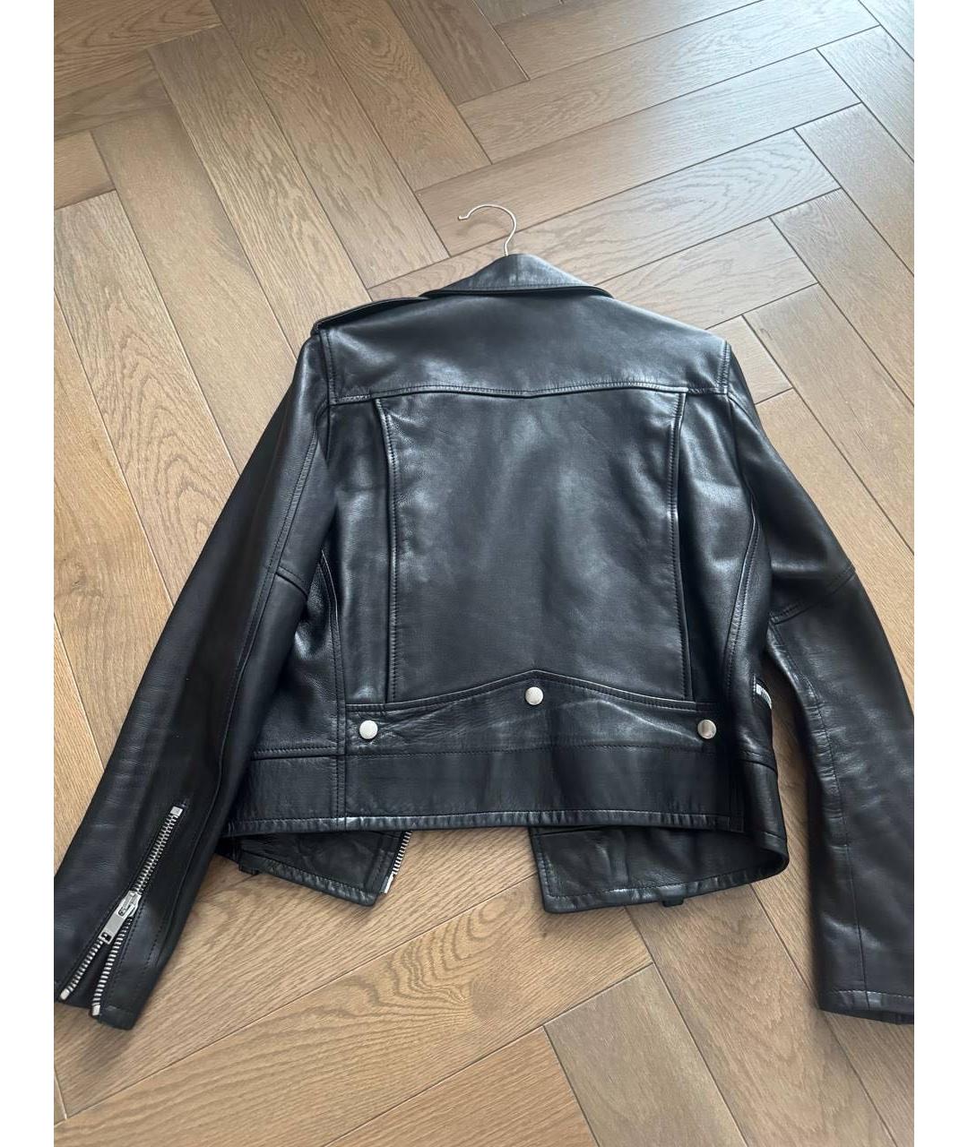 SAINT LAURENT Черная кожаная куртка, фото 2