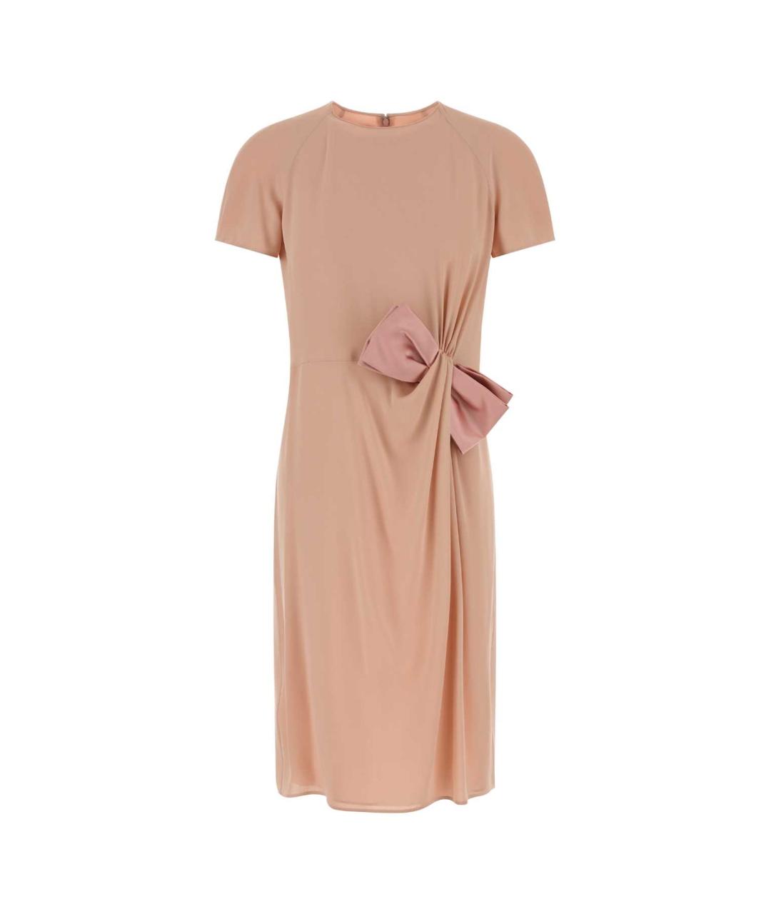 VALENTINO Розовое шелковое платье, фото 1