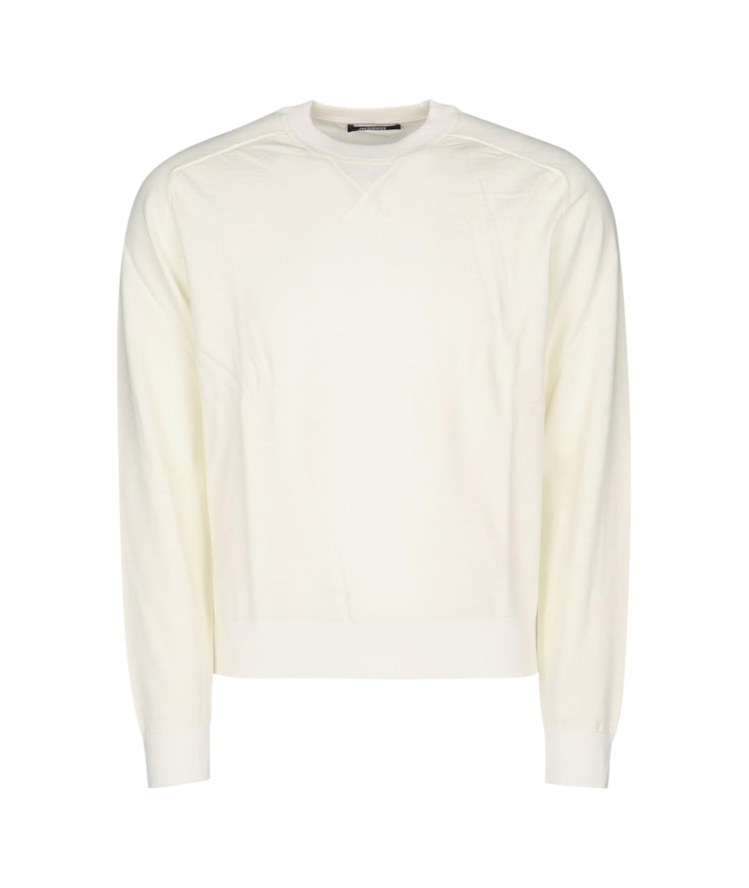 JACQUEMUS Белый шерстяной джемпер / свитер, фото 1