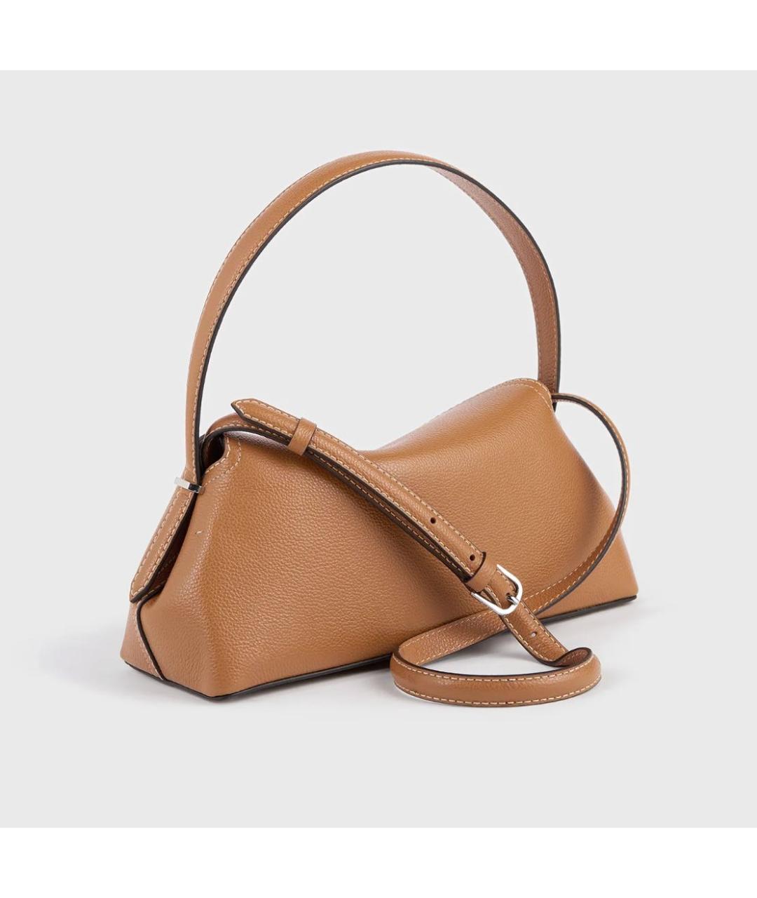 TOTEME Коричневая кожаная сумка через плечо, фото 3