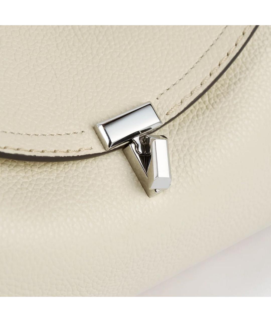 TOTEME Бежевая кожаная сумка через плечо, фото 5