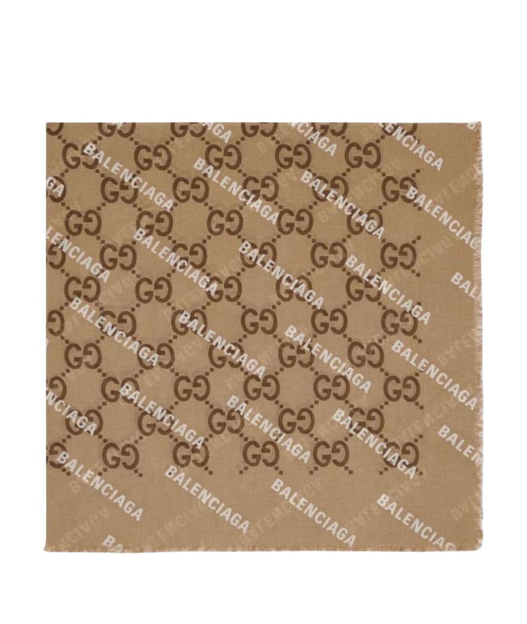 GUCCI Коричневый платок, фото 1