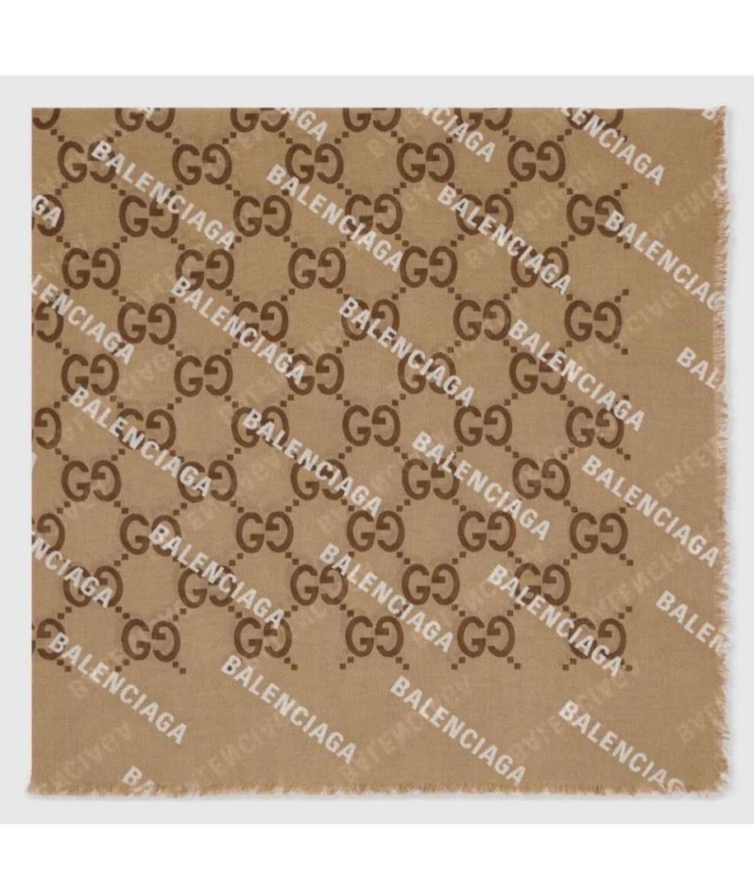 GUCCI Коричневый платок, фото 9