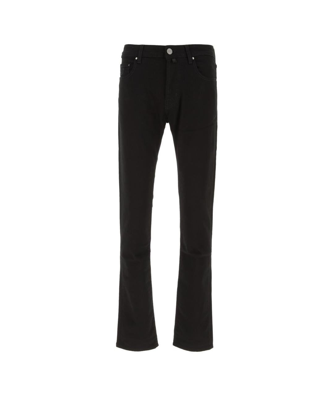 JACOB COHEN Черные хлопковые прямые джинсы, фото 1
