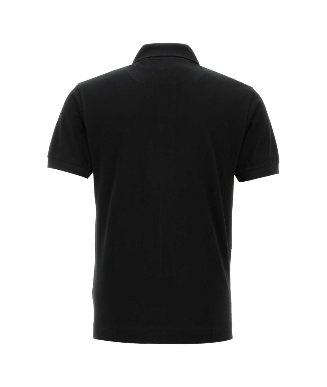 LACOSTE Черное хлопковое поло с коротким рукавом, фото 2