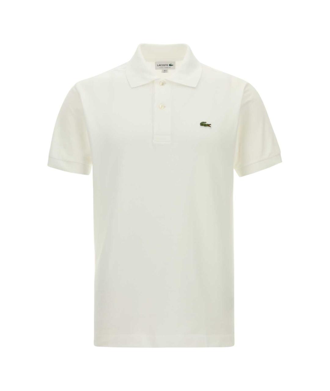 LACOSTE Белое хлопковое поло с коротким рукавом, фото 1