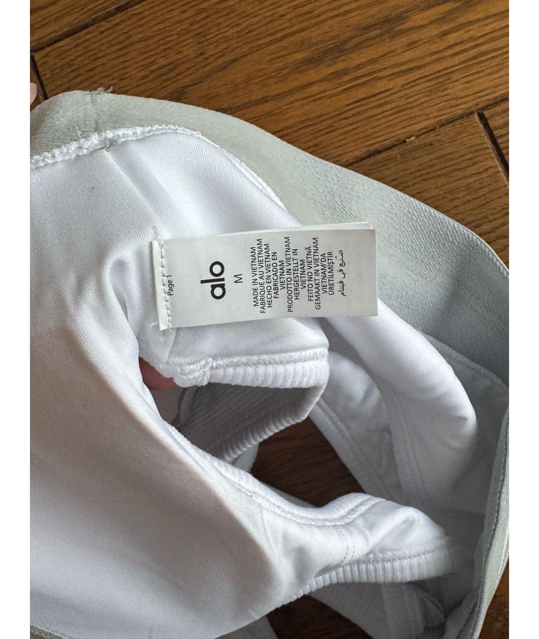 ALO YOGA Серая хлопко-эластановая майка, фото 4